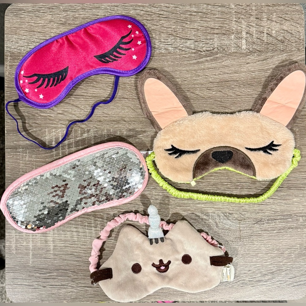 Little girls assorted sleep masks. None of them have ever been worn. Like New!